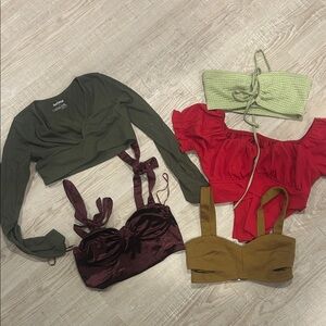 5  piece crop top bundle